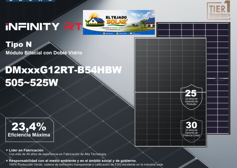 Panel Solar-515 W-BIFACIAL-DMEGC Infinity RT B54HBW N TYPE Panel Solar-515 W-BIFACIAL-DMEGC Infinity RT B54HBW N TYPE