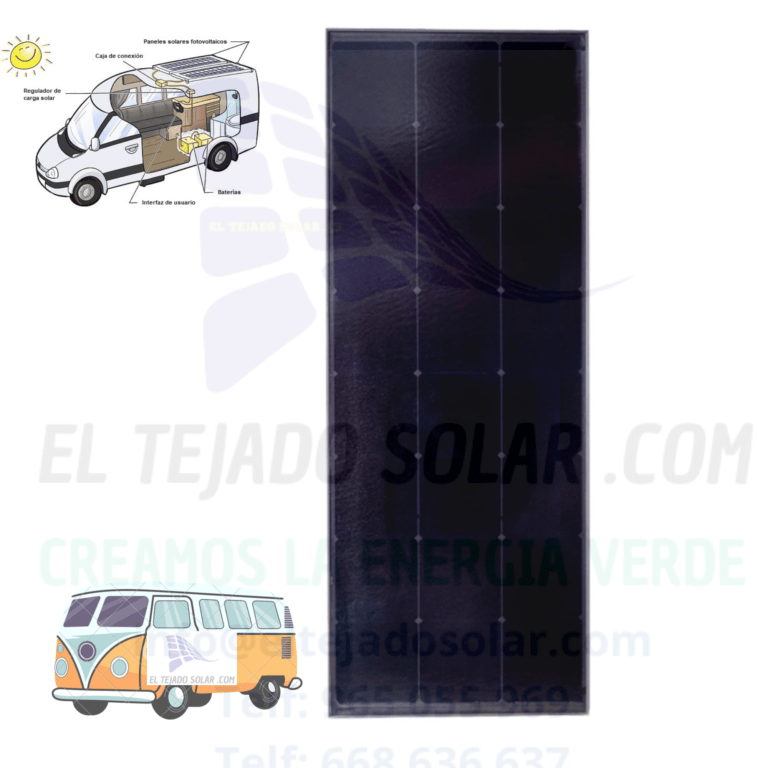 Panel solar estrecho HPBC 190 W-24 V FullBlack 1550 × 550 × 30