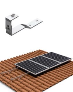 Estructura Cubierta Tejas 1 Paneles Solares con salvatejas 02 V