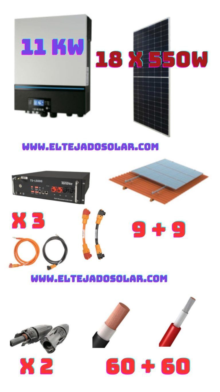 Kit solar aislada litio 11000 W 48 V-Voltronic-DYNESS