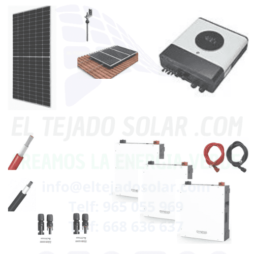 KIT SOLAR AISLADA LITIO 11000 W 48 V-Voltronic-LITIO Dyness