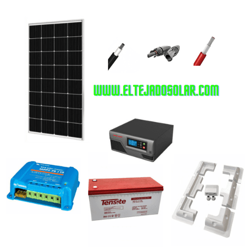 KIT SOLAR CAMPER 150W ☀️ FLEXIBLE AGM 🔋 150 Ah REGULADOR VICTRON MPPT 10Ah ⚡ 12V INVERSOR 300W ⚡ 230V