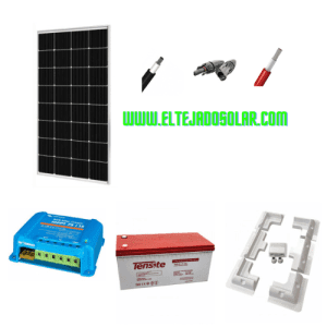 KIT SOLAR CAMPER 150W ☀️ FLEXIBLE AGM 🔋 150 Ah REGULADOR VICTRON MPPT 10Ah ⚡ 12V