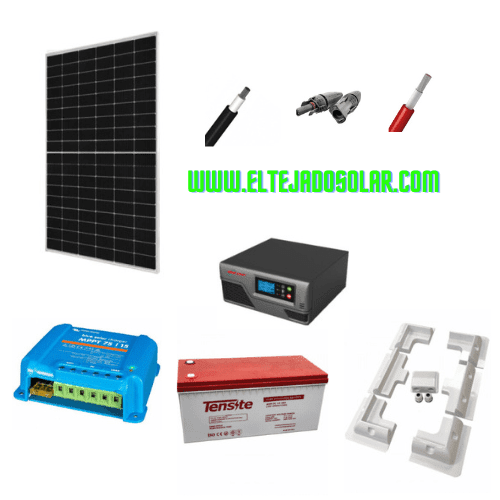 KIT SOLAR CAMPER 🚐 PANELES 2075 W AL DIA ☀️ BATERIA AGM 250 Ah 🔋 REGULADOR MPPT 20 Ah ⚡ 12 V INVERSOR 300 W