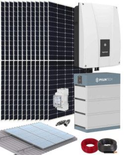 Kit solar de autoconsumo 3,6 kWp y batería de litio 7,1 kWh