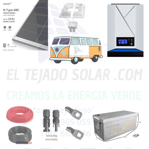 KIT SOLAR CAMPER MPPT 1000W ⚡ PANEL 600W ☀️ AGM 250 Ah 🔋