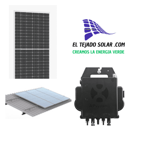 Kit solar de conexión a red 1,21 kWp con inversor Deye 1,3 kW, 2 paneles de 605 W JA Solar