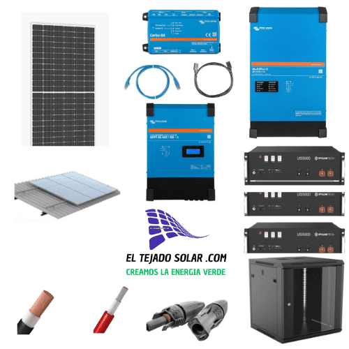 Kit Victron 10000 W ⚡ panel 650 W 80 kW dia 🌞 LITIO 🔋