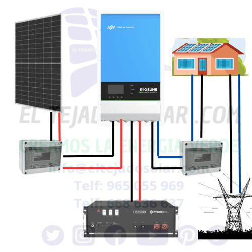 Inversor TBB RIIO SUN II premontado 12 V 24 V 48 V 2k 3k 5k 8 kW Inversor TBB RIIO SUN II premontado 12 V 24 V 48 V 2k 3k 5k 8 kW