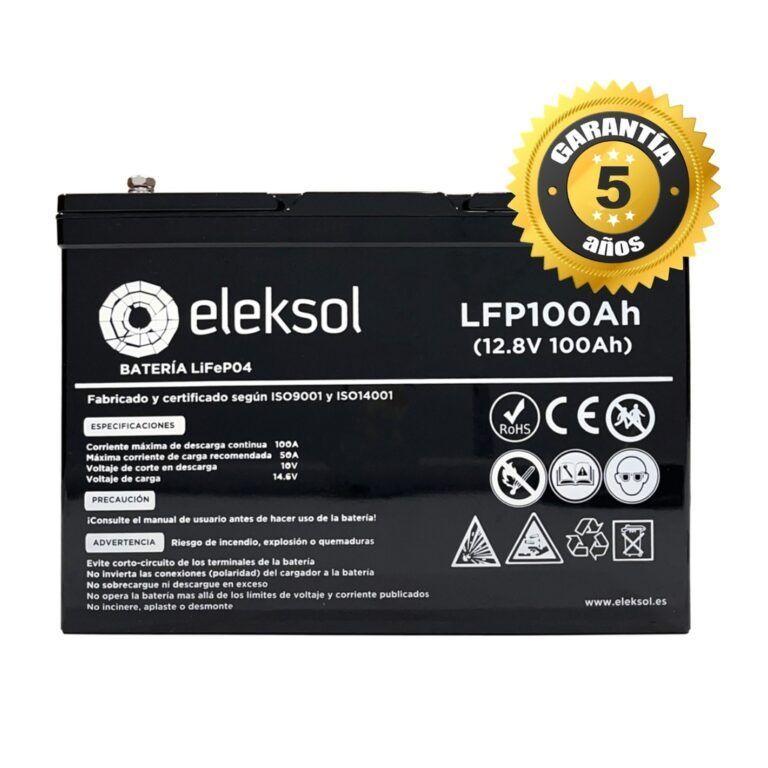 Batería solar Litio Eleksol LFP 12.8 V 100 Ah Bluetooth Batería solar Litio Eleksol LFP 12.8 V 100 Ah Bluetooth