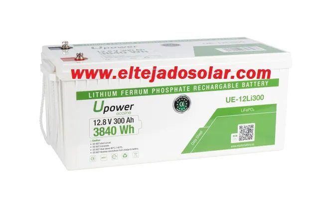 Batería Litio Upower 12 V 300 Ah UE-12Li300 bluetooth 3840 Wh