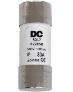 Fusible Solar Fotovoltaica 22 × 58 80A 500 V