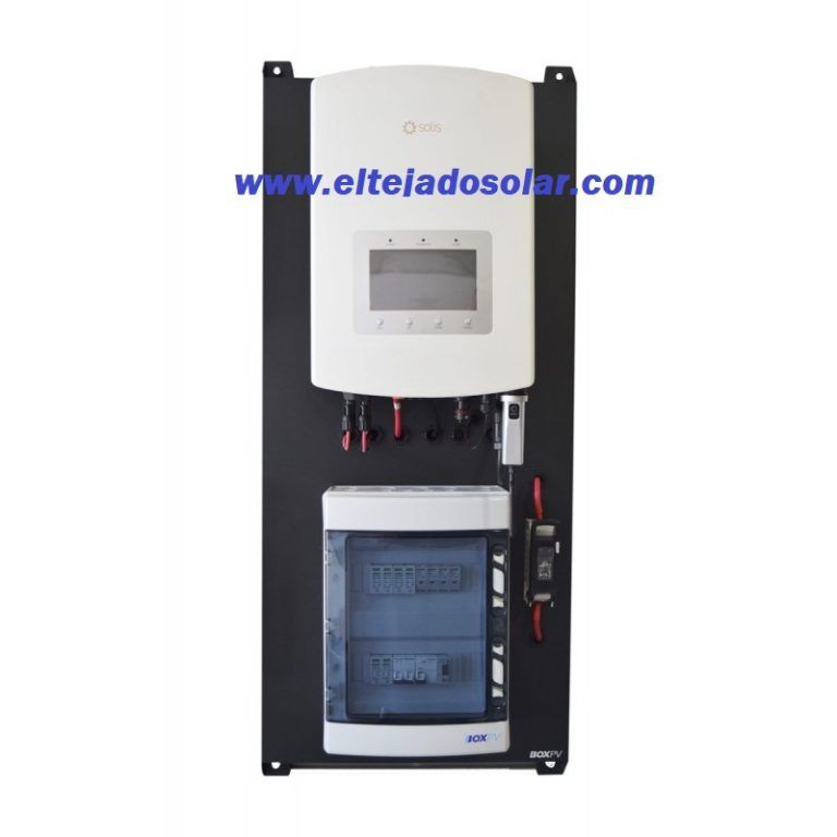 INVERSOR 6000 W HIBRIDO BACKUP RED montado Solis S5-EH1P6K-L