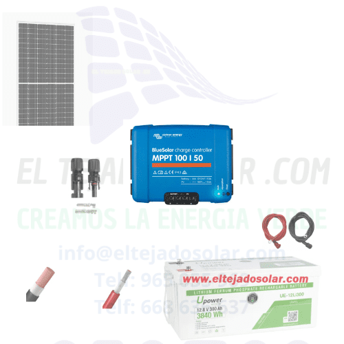 Kit solar camper 12 V batería litio 200A