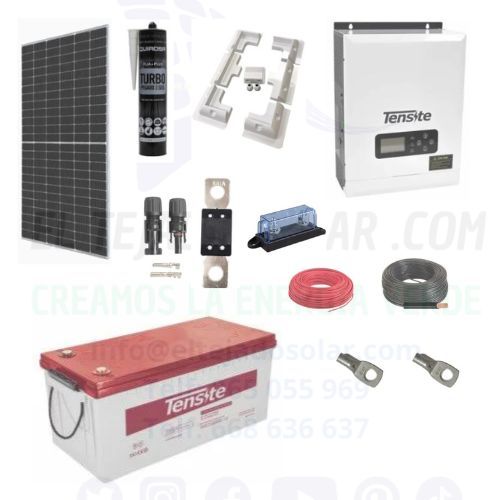 KIT SOLAR CAMPER INVERSOR MPPT 1000 W ⚡ PANEL 595 W ☀️ BATERIA LITIO 200 Ah 🔋ABS