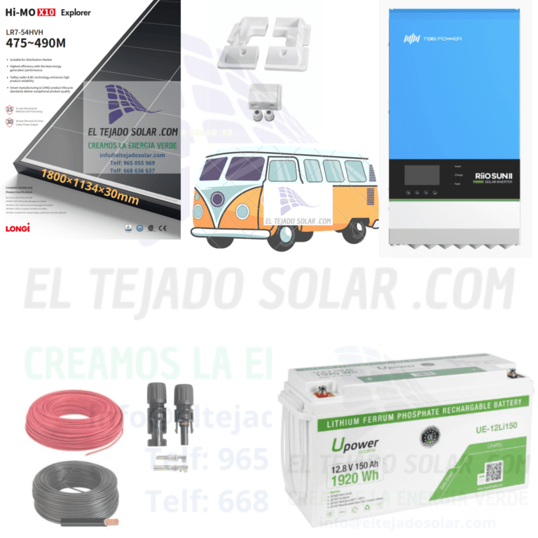 KIT Solar TBB MPPT 1Kv ⚡ Paneles 480 W ☀️ litio 150 Ah 🔋 ABS KIT Solar TBB MPPT 1Kv ⚡ Paneles 480 W ☀️ litio 150 Ah 🔋 ABS