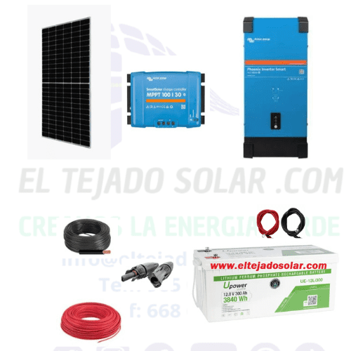 Kit camper Victron 1600 W reg. 100/30 ⚡ litio 🔋 panel 440 W ☀️