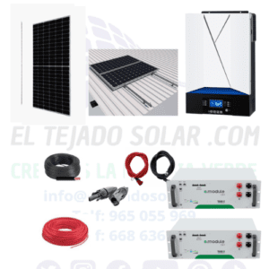 Kit VMIII 6000W 48V ⚡ litio 10240w 🔋 Panel 605w 30kw día ☀️