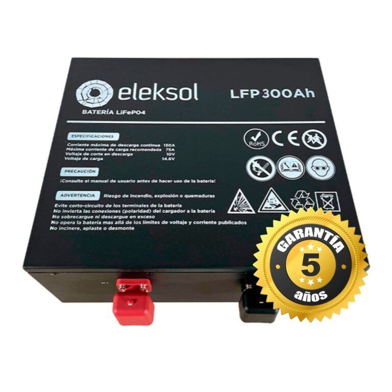 Batería Litio LiFePO4 Eleksol bajo de asiento 12.8 V 300 Ah Bluetooth
