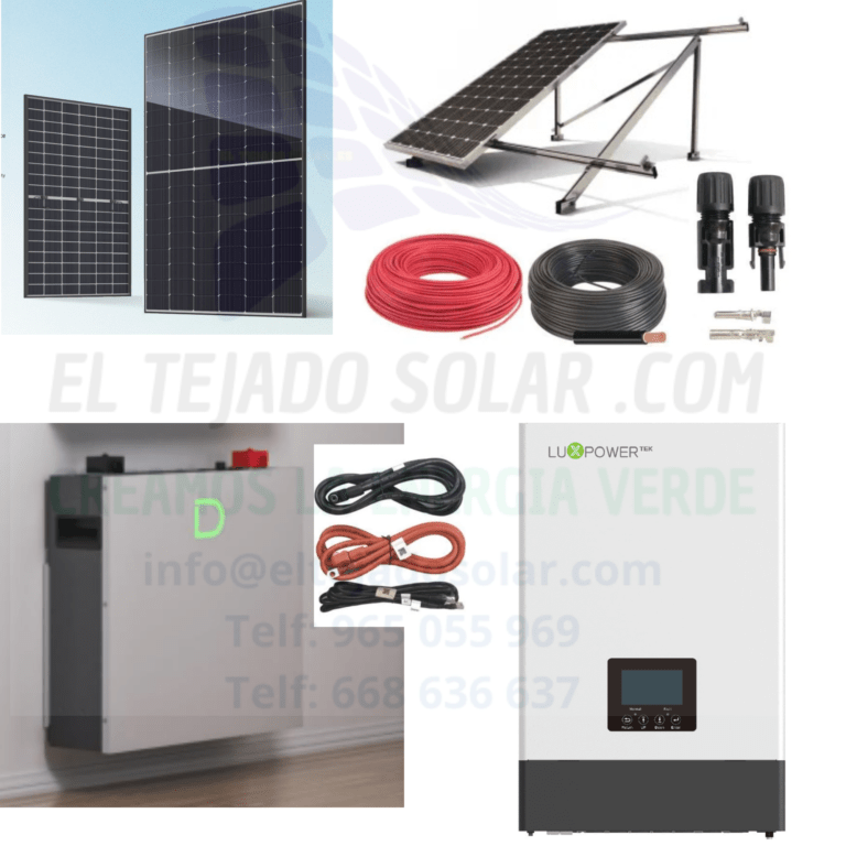 KIT SOLAR 6 kW 2mppt⚡ LITIO 5.1 kW PANEL 635 W bifacial ☀️ 25 kW