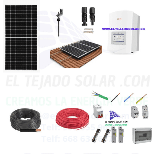 Kit solar para vivienda aislada 4,84 kWp con inversor 5 kW
