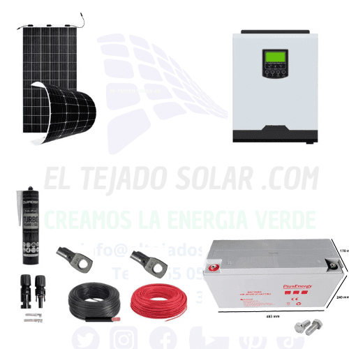 KIT SOLAR CAMPER 1000 W ⚡PANEL 480 W ☀️ AGM 250 Ah 🔋