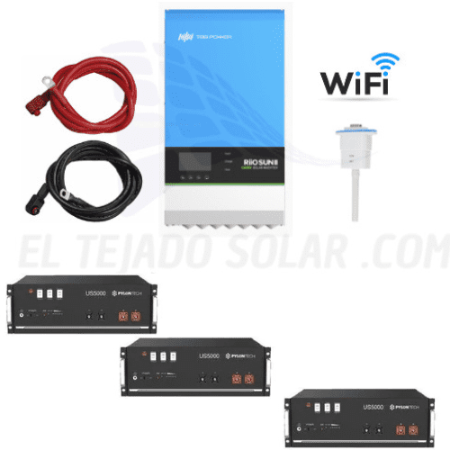 Batería de litio Pylontech de 14,4 kWh, 3 componentes