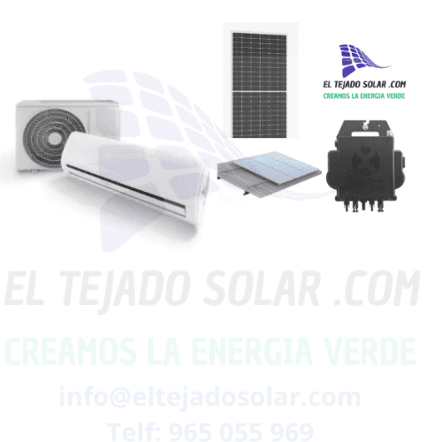 Kit solar de conexión a red 1,21 kWp con inversor 960 W