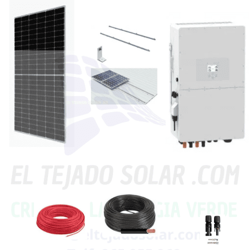 Kit solar autoconsumo Deye 10000 W ⚡ trifásico ☀️ 55 kW día