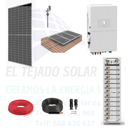 Kit solar Deye 15 kW trifásico 400 V ⚡59 kW ☀️ bat. 41 kW 🔋