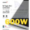 Panel solar 600 Wp 144 celulas n type aiko