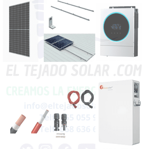 Kit solar para vivienda aislada 3 kWp con inversor Voltronic 6 kW