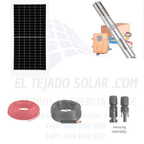 kit de bombeo solar RIEGO directo 3000 W (200m) AD380 7.5 kW