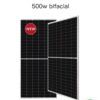 Panel Solar Bifacial 500 W +Energy 120 CEL N-TYPE Marco negro