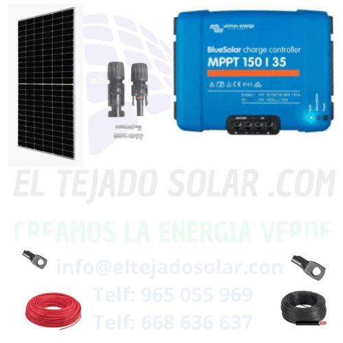 Kit solar 635 Wp con regulador MPPT Victron 35