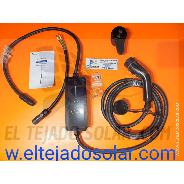 CARGADOR COCHE Deye LoRa sun-evse 7 kW/ 22 kW MONOFASICO TRIFASICO