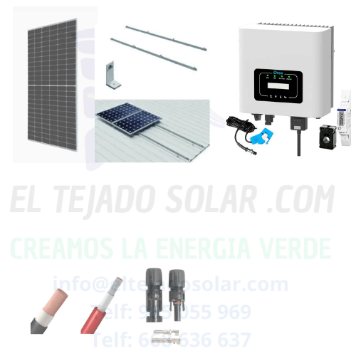 Kit solar de conexión a red 7,98 kWp con inversor Deye 8 kW