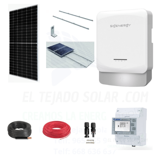 kit Sigenergy RED TP2 4 kW trifásico ⚡ panel 500 W 28 kW dia ☀️ cubierta de chapa