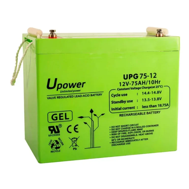 Batería solar GEL UPOWER Monobloque De 12.8 V 75 Ah UPG-12-75