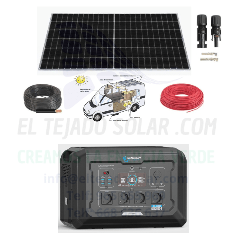 Kit camper balcon camping playa 2500 W panel 610 W