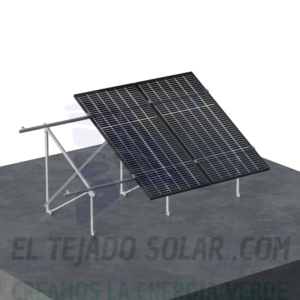 SUNFER 40V Estructura inclinada para suelo 15º 30º 2 Paneles verticales