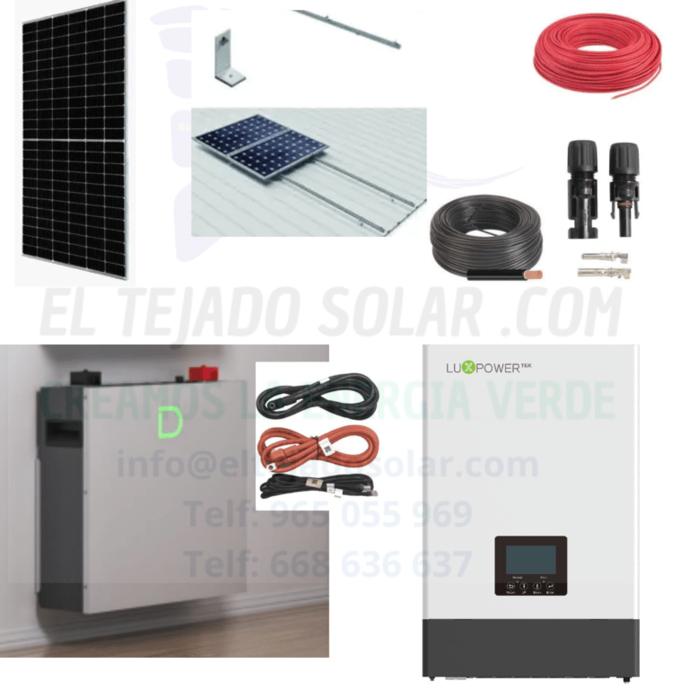 Kit Solar 6 kW con Batería de Litio 16 kWh LuxPower