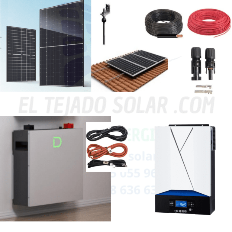 KIT SOLAR 6 kW 1mppt⚡ LITIO 5.1 kW 🔋 PANEL 635 W 25k día ☀️