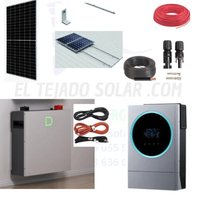 Kit solar 8 kW max ii⚡ litio 10.2 kW 🔋 panel 635 W 25K día ☀️