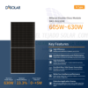 Panel DASOLAR 620 W Bifacial N-Type TOPCon 144 cel