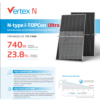 Panel solar 720 W bifacial 132 c topcon n type Trina solar