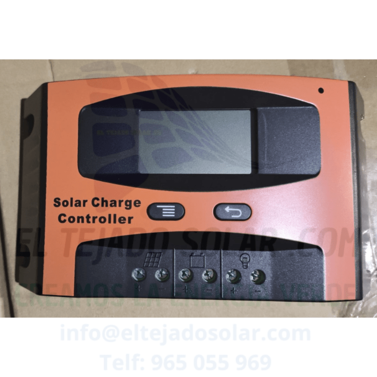 Regulador PWM carga solar 60A 12/24 V pantalla