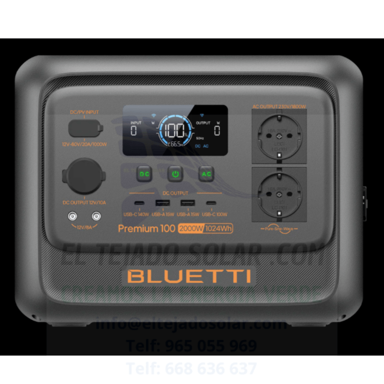 Estación Energía portátil Bluetti Premium 100 V2 2.0 kW 1.0 kW Estación Energía portátil Bluetti Premium 100 V2 2.0 kW 1.0 kW