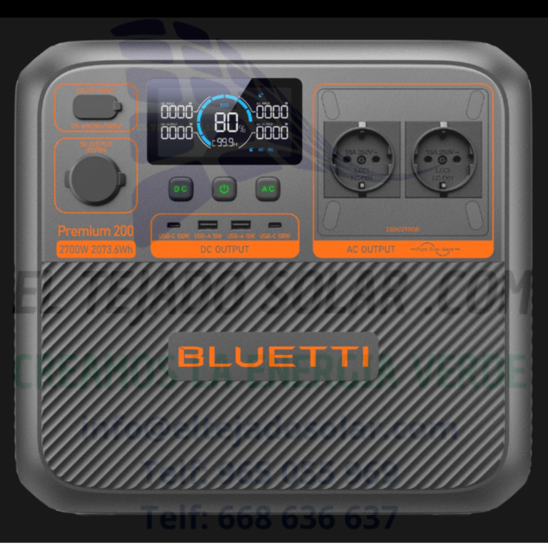 Estación Energía portátil Bluetti Premium 200 V2 2.7 kW 2.0 kW