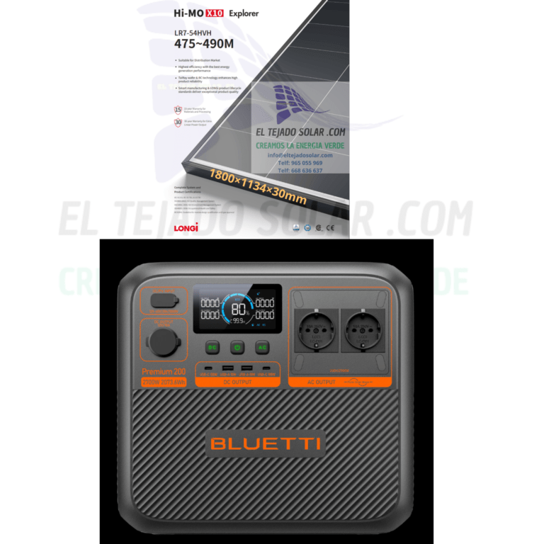 Kit solar camper 480 Wp, panel de 480 W Longi